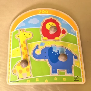 Puzzle d'encastrement animaux de la savane en bois